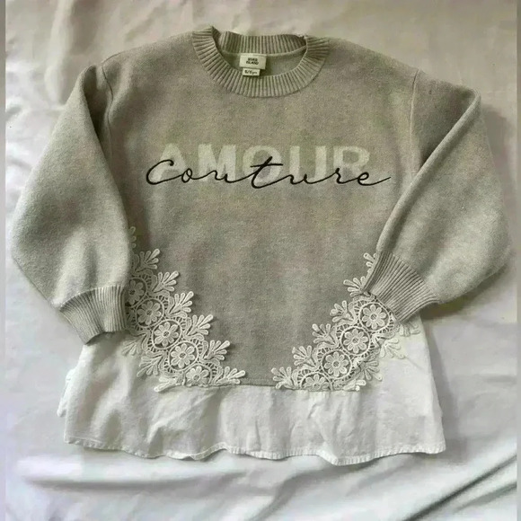 River Island Other - River Island RI Girls Kids Age 5/6 Sweater Gray Amour Couture